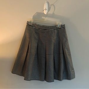 Ark & Co black/white stripe pleated circle skirt Sz M